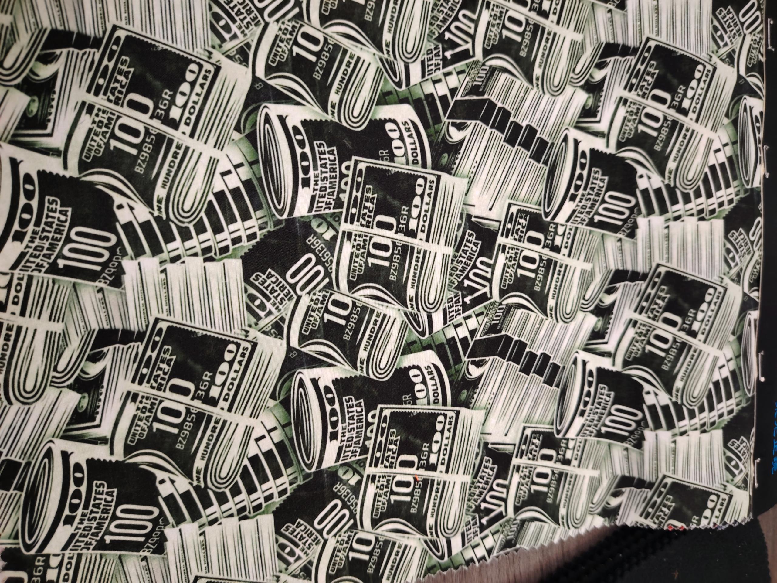 Terciopelo melocotón estampado