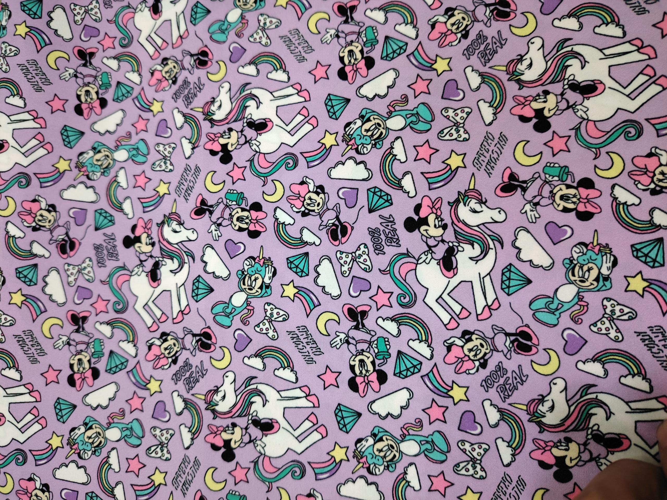 Terciopelo melocotón estampado